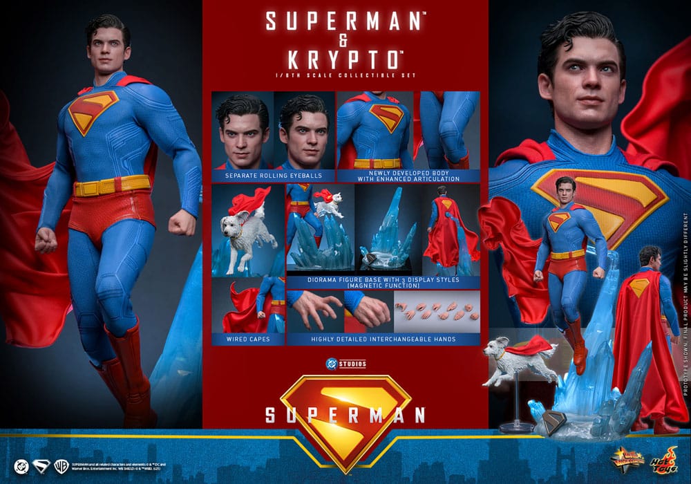 Superman (2025) Movie Masterpiece Action Figure 1/6 Superman & Krypto 33 cm